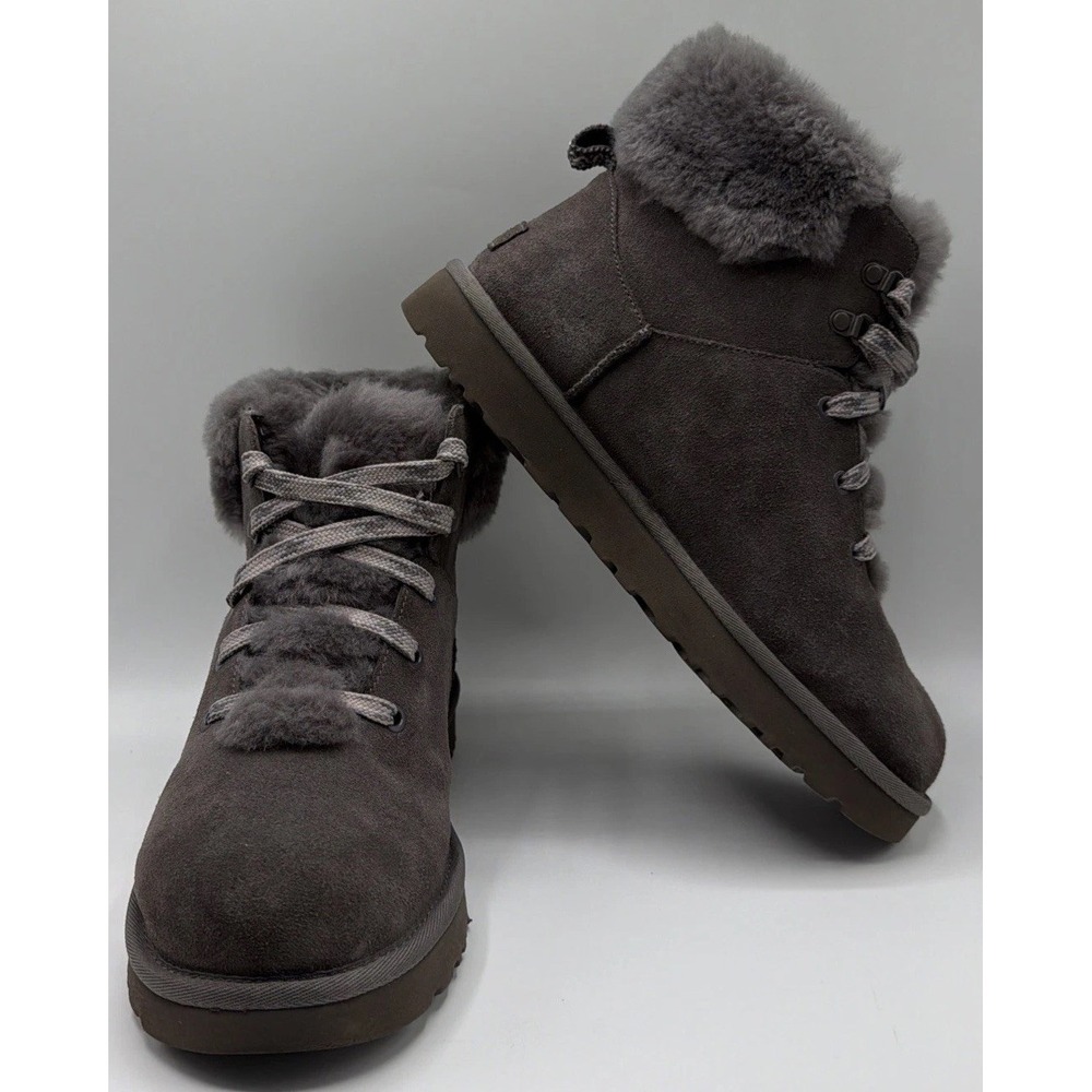 UGG Classic Mini Alpine Lace Up Suede Sheepskin Boots UGG Sz 10 / US Sz. 10